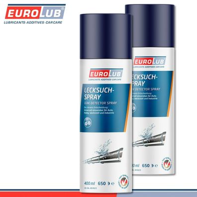 EuroLub 2 x 400 ml Lecksuch-Spray Prüfspray Leckspray Leckfinder Top Qualität