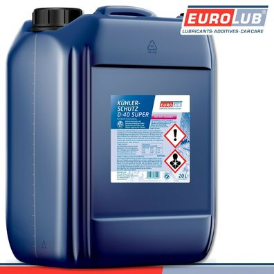 EuroLub 20 l Kühlerschutz D-40 Super Top Qualität Frostschutz