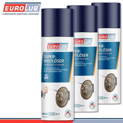 EuroLub 3 x 400 ml Super-Rostlöser Top Qualität