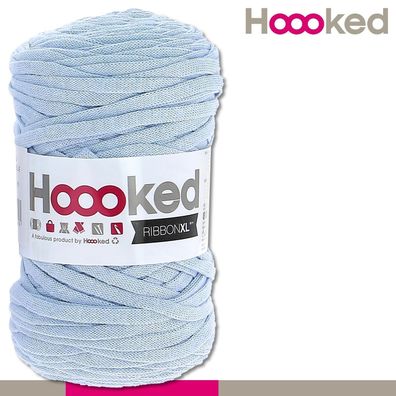 Hoooked 120 m Ribbon XL Premium Textilgarn | Powder Blue |Bändchengarn Häkeln