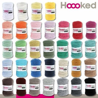 Hoooked 120 m Ribbon XL Premium Textilgarn |32 Farben zur Auswahl| Bändchengarn
