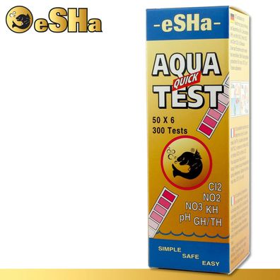 eSHa 50 Stück Aqua-Quick-Test-Streifen | Mutli-Test-Set | Wasserqualität