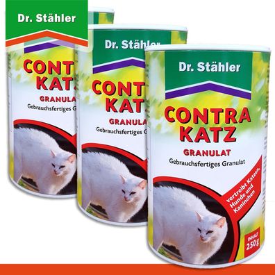 Dr. Stähler 3 x 250 g Contra Katz Granulat in Streudose