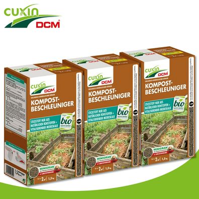 Cuxin DCM 3 x 1,5 Kg Kompost-Beschleuniger Meereskalk Landbau Gemüse Erde Laub