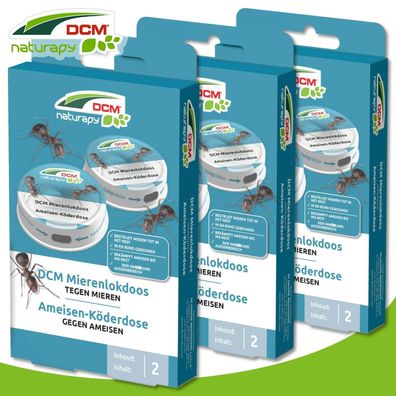 Cuxin DCM 3 x 2 Stück Naturapy Ameisen-Köderdose Terrasse Garage Haus Bekämpfung