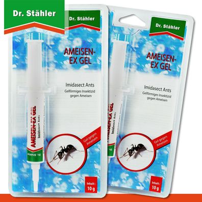 Dr. Stähler 2 x 10 g Ameisen-Ex Gel Imidasect Ants in Spritze (Gr. Klein)