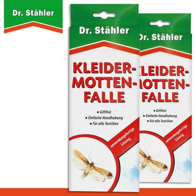 Dr. Stähler 2 x Kleidermottenfalle (je 2 Fallen + 4 Köderstreifen) (Gr. Mittel)