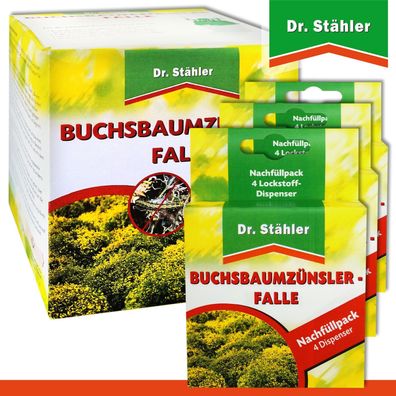 Dr. Stähler 3 x Nachfüllpack für Buchsbaumzünsler-Falle (12 Dispenser) (Gr. Klein)