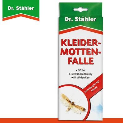 Dr. Stähler Kleidermottenfalle (2 Fallen + 4 Köderstreifen) (Gr. Mittel)