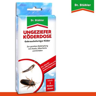 Dr. Stähler 2 Stück Ungeziefer Köderdose Schabe Kakerlake Silberfischchen