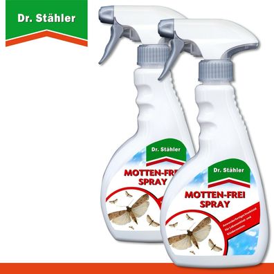 Dr. Stähler 2 x 500 ml Motten-Frei Spray Kleidermotte Lebensmittelmotte