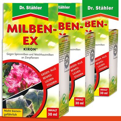 Dr. Stähler 3 x 30 ml Milben-Ex Kiron mit Dosierbecher
