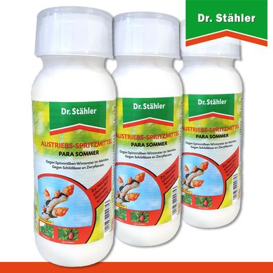 Dr. Stähler 3 x 500 ml Austriebs-Spritzmittel Para Sommer mit Dosierbecher