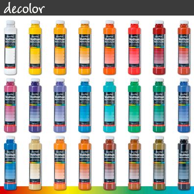 Decotric 750 ml decolor Abtönfarbe 24 Farben zur Auswahl