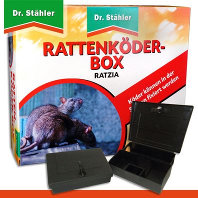 Dr. Stähler Rattenköder-Box schwarz Ratzia (Gr. Mittel)