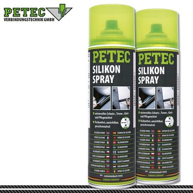 Petec 2x 500ml Silikonspray Pflege Kunststoff Imprägnierung Schutz Leitungen