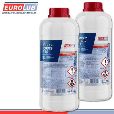 EuroLub 2 x 1,5 l Kühlerschutz D-30 Kühlerfrostschutz Konzentrat