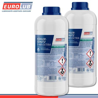EuroLub 2 x 1,5 l Kühlerschutz D-48 Extra Kühlerfrostschutz Konzentrat