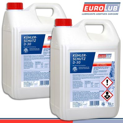 EuroLub 2 x 5 l Kühlerschutz D-30 Kühlerfrostschutz Konzentrat