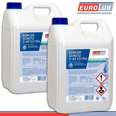 EuroLub 2 x 5 l Kühlerschutz D-48 Extra Kühlerfrostschutz Konzentrat