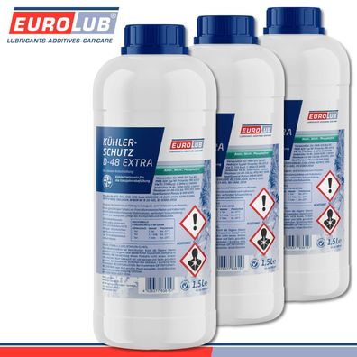 EuroLub 3 x 1,5 l Kühlerschutz D-48 Extra Kühlerfrostschutz Konzentrat