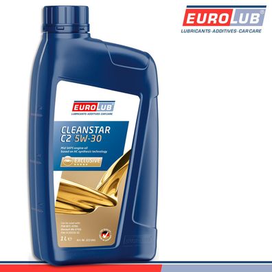 EuroLub 1 l Cleanstar C2 5W-30 Motoröl Renault Citroen Fiat Verschleißschutz