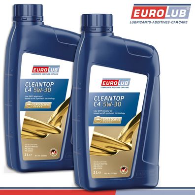 EuroLub 2 x 1 l Cleantop C4 5W-30 Top Qualität Motoröl