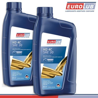 EuroLub 2 x 1 l HD 4C 30W Motoröl Rasenmäheröl