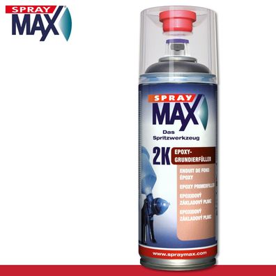 Kwasny SprayMax 400 ml 2K Epoxy-Grundierfüller schwarz Rostschutz Haftgrund