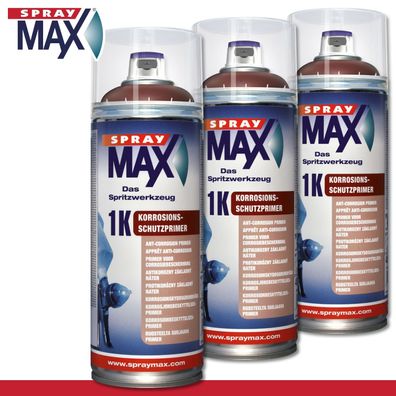 Kwasny SprayMax 3 x 400 ml 1K Korrosionsschutzprimer Rostschutz Hitzebeständig