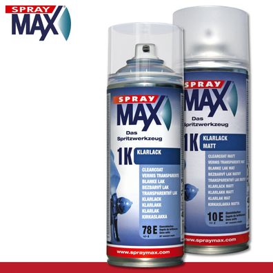 Kwasny SprayMax 400 ml 1K Klarlack transparent matt oder glänzend zur Auswahl