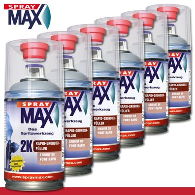 Kwasny SprayMax 6 x 250 ml 2K Rapid-Grundierfüller Spot Repair Kleinreparatur