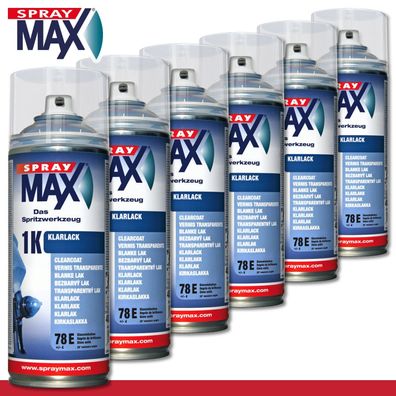 Kwasny SprayMax 6 x 400 ml 1K Klarlack transparent glänzend Versiegelung
