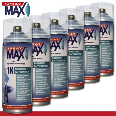 Kwasny SprayMax 6x 400ml 1K Kunststoff-Haftvermittler Spritzwerkzeug Transparent