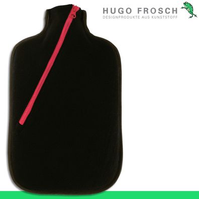 Hugo Frosch Öko-Wärmflasche Classic Comfort Softshell schwarz | Made in Germany
