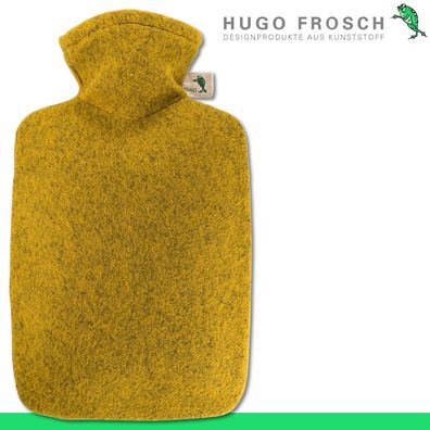 Hugo Frosch Wärmflasche Klassik Strickbezug Filzoptik Mango-melange