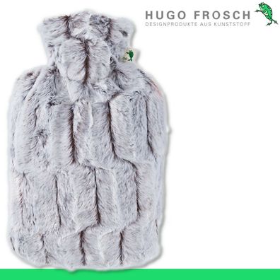 Hugo Frosch Wärmflasche Klassik Tierfelloptik braun-silber | Made in Germany