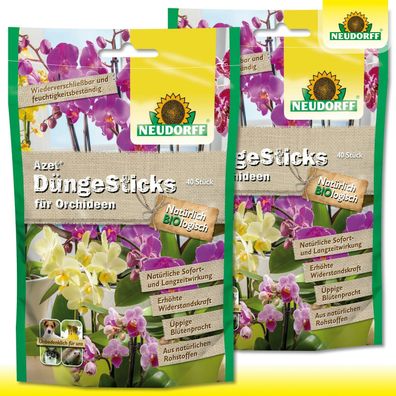 Neudorff Azet 2x 80g (80 Sticks) DüngeSticks für Orchideen Pflege Wachstum
