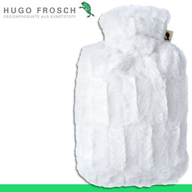 Hugo Frosch Wärmflasche Klassik Tierfelloptik weiß | Made in Germany