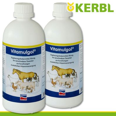 Kerbl 2 x 500 ml Vitamulgol® Liquid Vitaminkonzentrat Ergänzungsfuttermittel