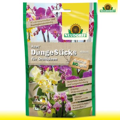Neudorff Azet 80g (40 Sticks) DüngeSticks für Orchideen Wachstum Nährstoffe