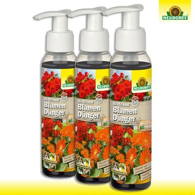 Neudorff BioTrissol Plus 3 x 100 ml BlumenDünger | Pumpflasche