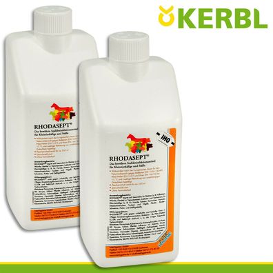 Kerbl 2x 1Kg Stalldesinfektionsmittel Rhodasept® Flächen Stall Käfig Viren Pilze