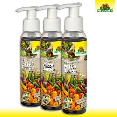 Neudorff BioTrissol Plus 3 x 100 ml VeggieDünger | Pumpflasche