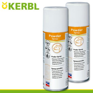 Kerbl 2x 200ml Powder Spray Pferdepuder Fellpflege Haut Regeneration