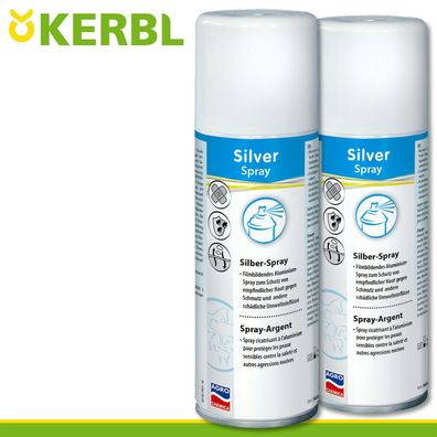 Kerbl 2x 200ml Silver Spray Silber-Spray Aluminium-Spray Hautschutz Tiere Pferde