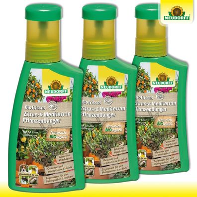 Neudorff BioTrissol Plus 3 x 250 ml Zitrus- und MediterranpflanzenDünger