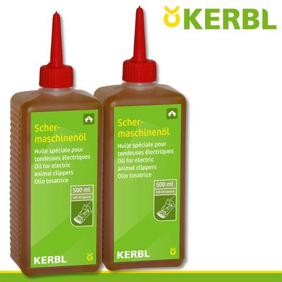 Kerbl 2x 500ml Schermaschinenöl Schmiermittel Pflege Wartung Geräte