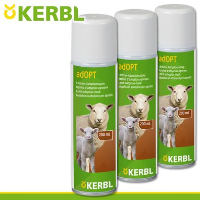 Kerbl 3 x 200 ml Lämmer-Adoptionsspray adOPT Lamm Schaf Mutterschaf Geburt