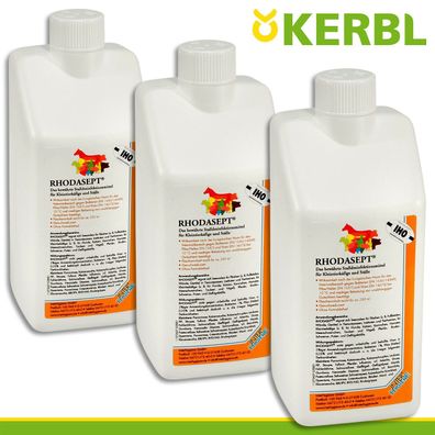 Kerbl 3x 1kg Stalldesinfektionsmittel Rhodasept® Viren Pilze Gehege Käfig Schutz